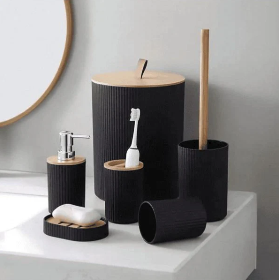 Translation missing: en.Matt Black 6 pcs Bathroom Set