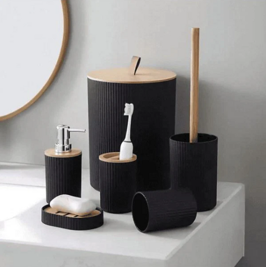 Translation missing: en.Matt Black 6 pcs Bathroom Set