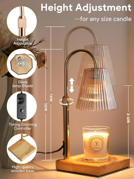 Translation missing: en.Candle Warmer Lamp Gold, Home Decor, Brithday Gifts for Women Mom