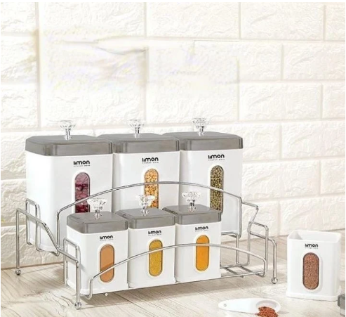 Translation missing: en.Limon Acrylic 7 Piece Jar Set With Stand